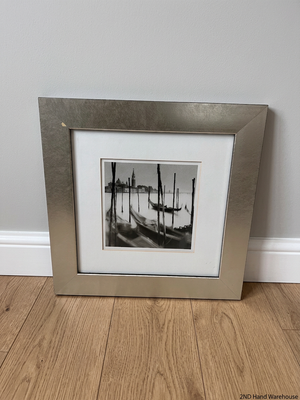 Framed Venetian Gondola Monochromatic Wall Art – styled product image
