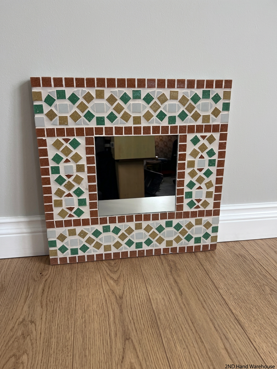 Square Mosaic Tile Wall Mirror – styled product image