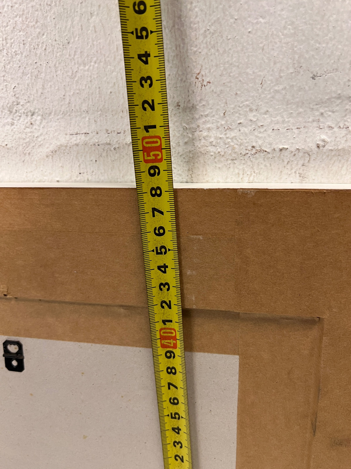 Square Coastal Print in White Washed Wooden Frame – height measurement