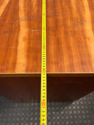 Two-Door Office Credenza in Warm Brown Finish – width measurement