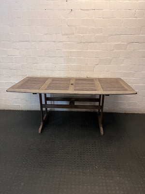 Wooden Rectangular Outdoor Dining Table – main front view