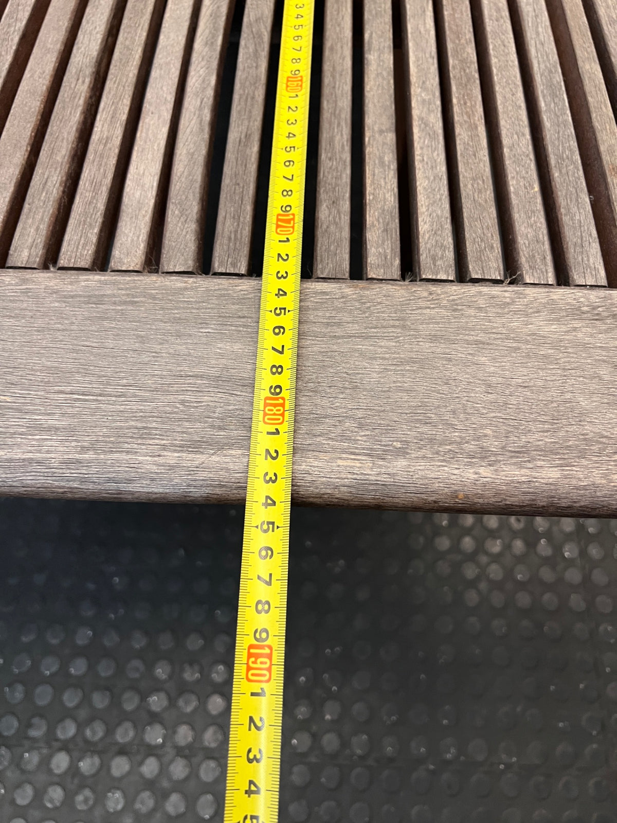 Wooden Rectangular Outdoor Dining Table – width measurement