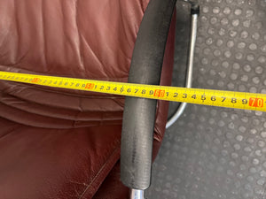Burgundy Leather-Look Office Visitor Chair – width measurement