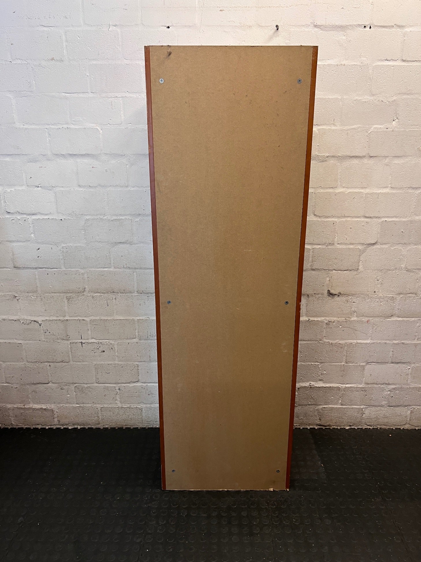 Grey Framed Display Cabinet with Glass Shelves – back view