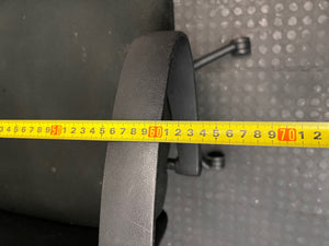 Black Mid-Back Fabric Office Swivel Chair – width measurement