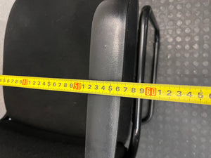 Black Upholstered Office Visitors Chair with Arms – width measurement