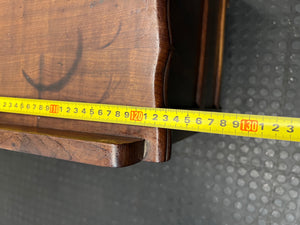 Vintage Dark Wood Dressing Table with Triptych Mirror – width measurement