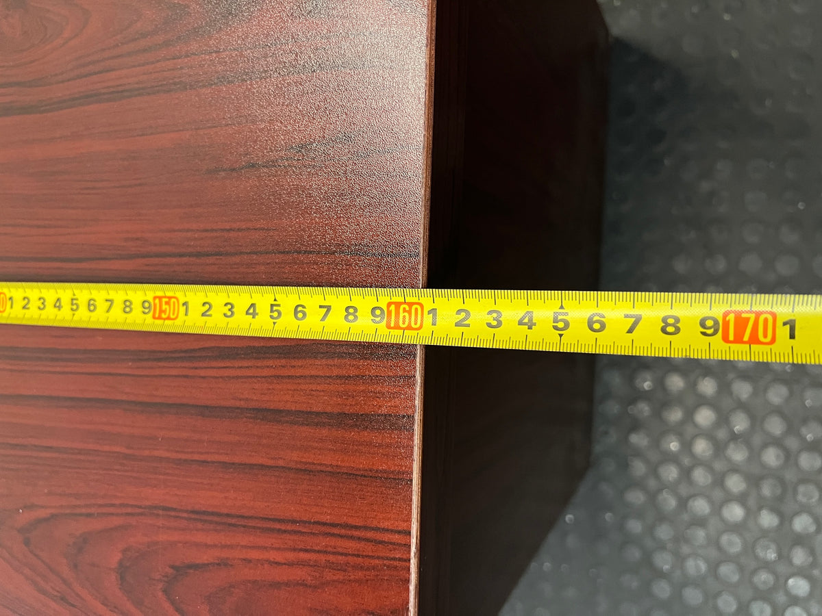 Mahogany Colour Office Desk with 2 Drawers – width measurement