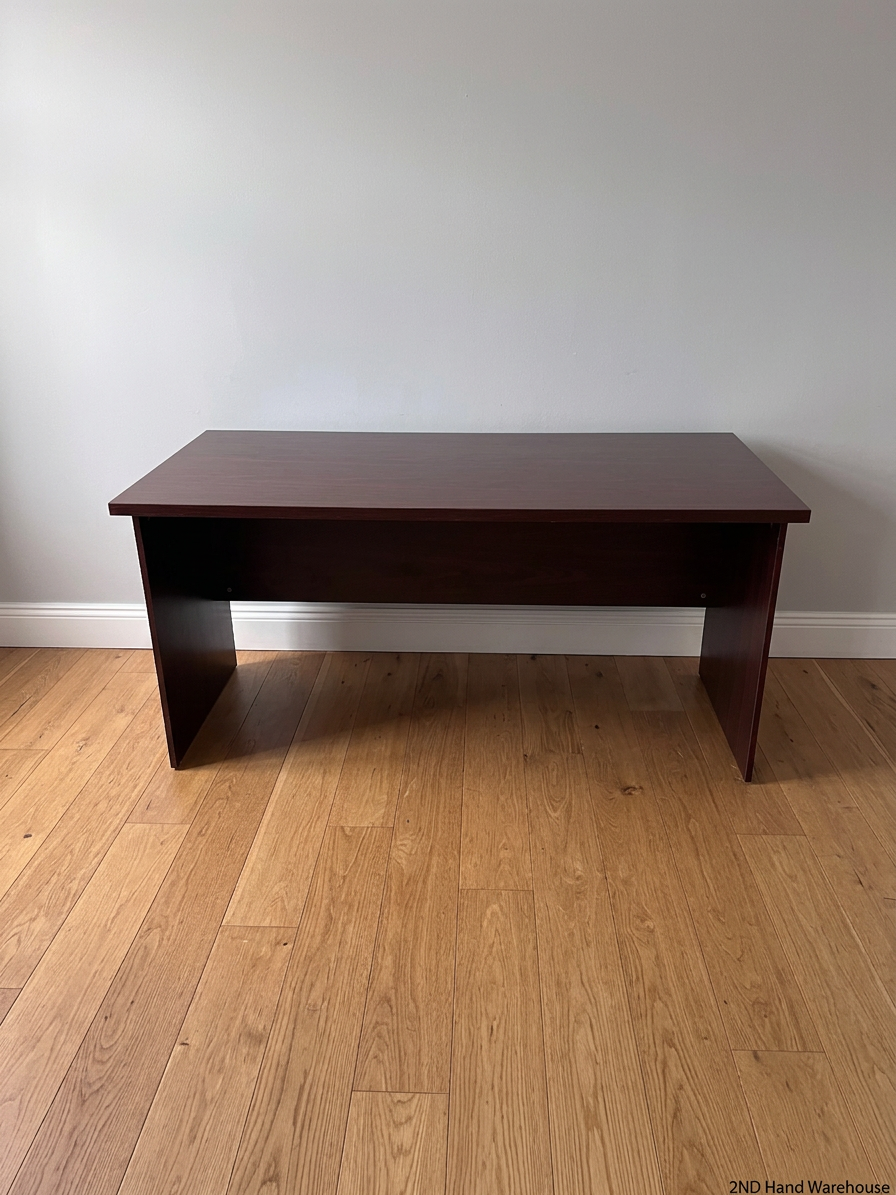 Mahogany Finish Office Desk Shell (1600mm) – styled product image