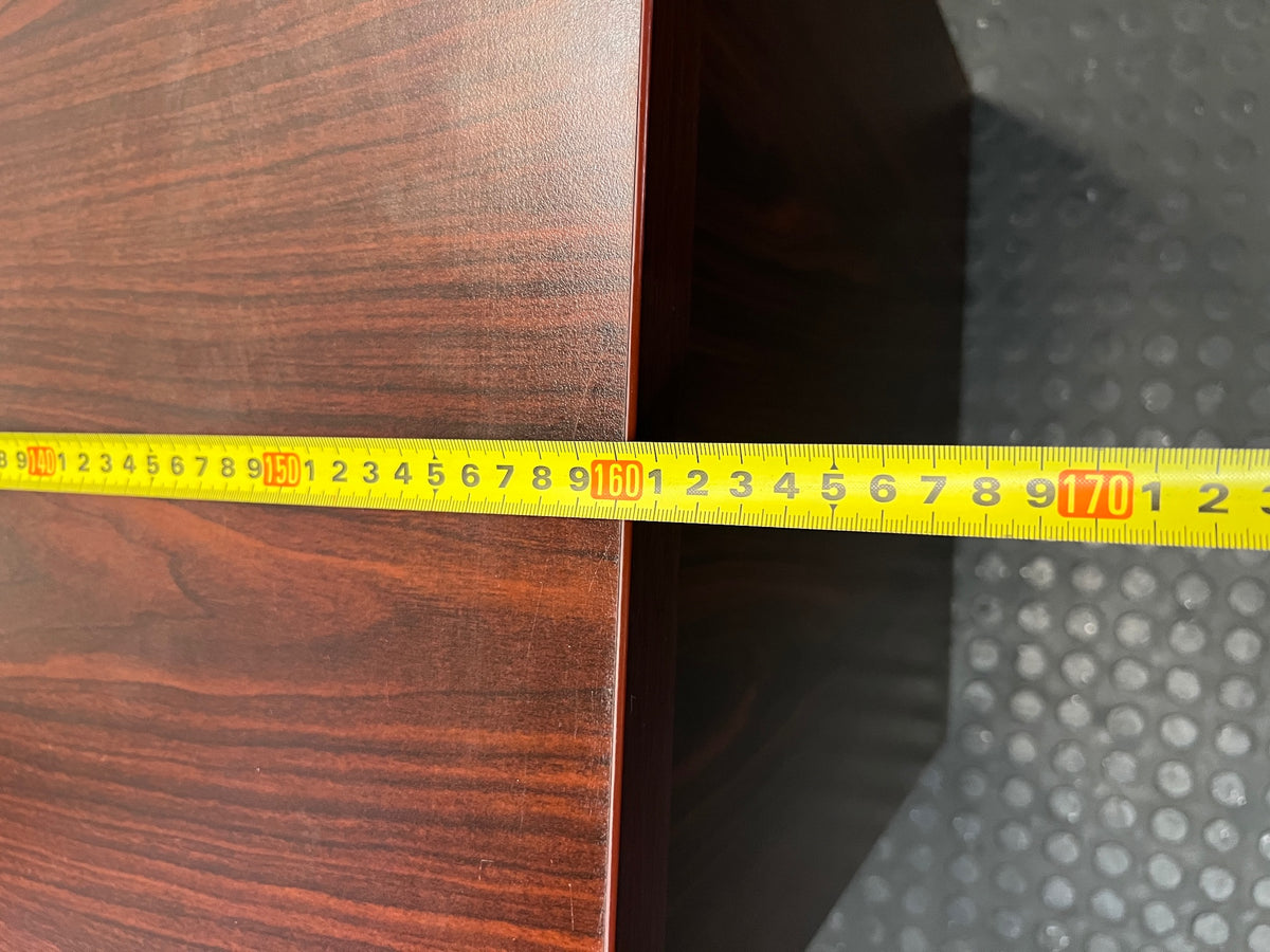 Mahogany Finish Office Desk Shell (1600mm) – width measurement