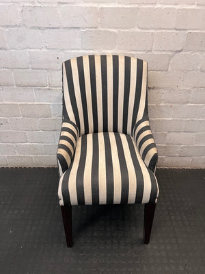 Striped Upholstered Accent Chair with Tapered Legs – main front view