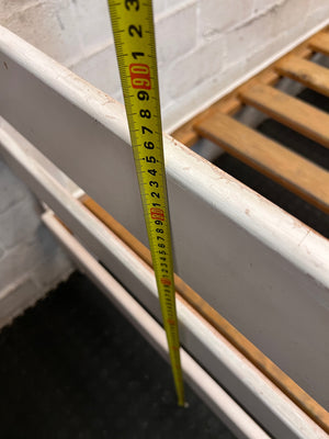 White Painted Pine Single Bed Frame – height measurement