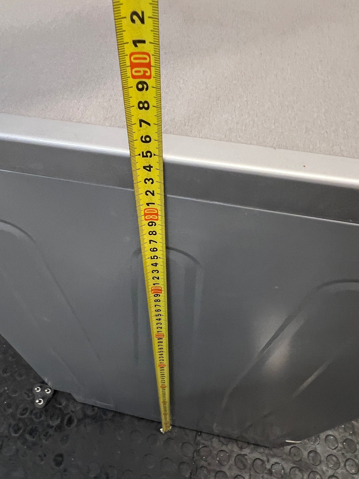 Defy Silver Freestanding Dishwasher – height measurement
