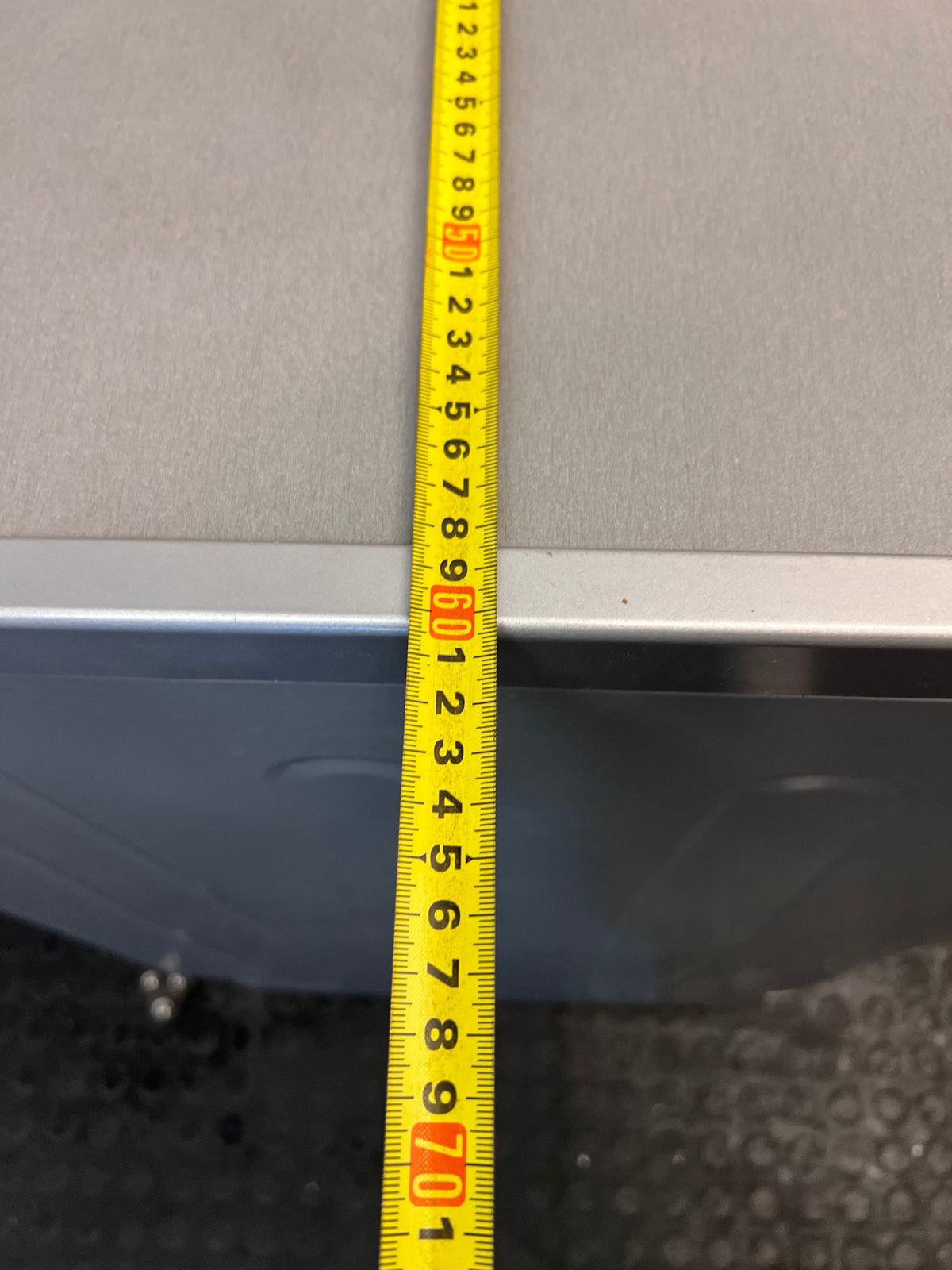 Defy Silver Freestanding Dishwasher – width measurement