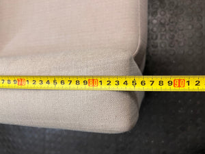 Light Grey 3 Seater Couch with Tapered Wooden Legs – depth measurement