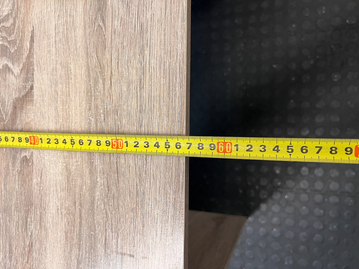 Light Wood Office Desk with 3 Drawers – depth measurement