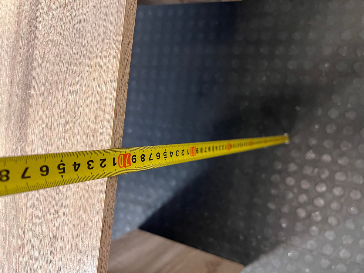 Light Wood Office Desk with 3 Drawers – height measurement