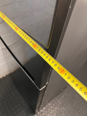 Defy 54cm Satin Metallic Fridge Freezer — Broken Drawer Covers – depth measurement