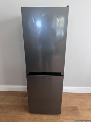Defy 54cm Satin Metallic Fridge Freezer — Broken Drawer Covers – styled product image