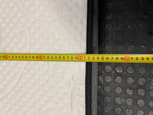 Single Mattress with Quilted Floral Pattern – width measurement