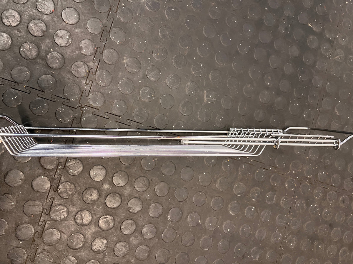 Silver Wire Metal Bath Tray Bridge – back view