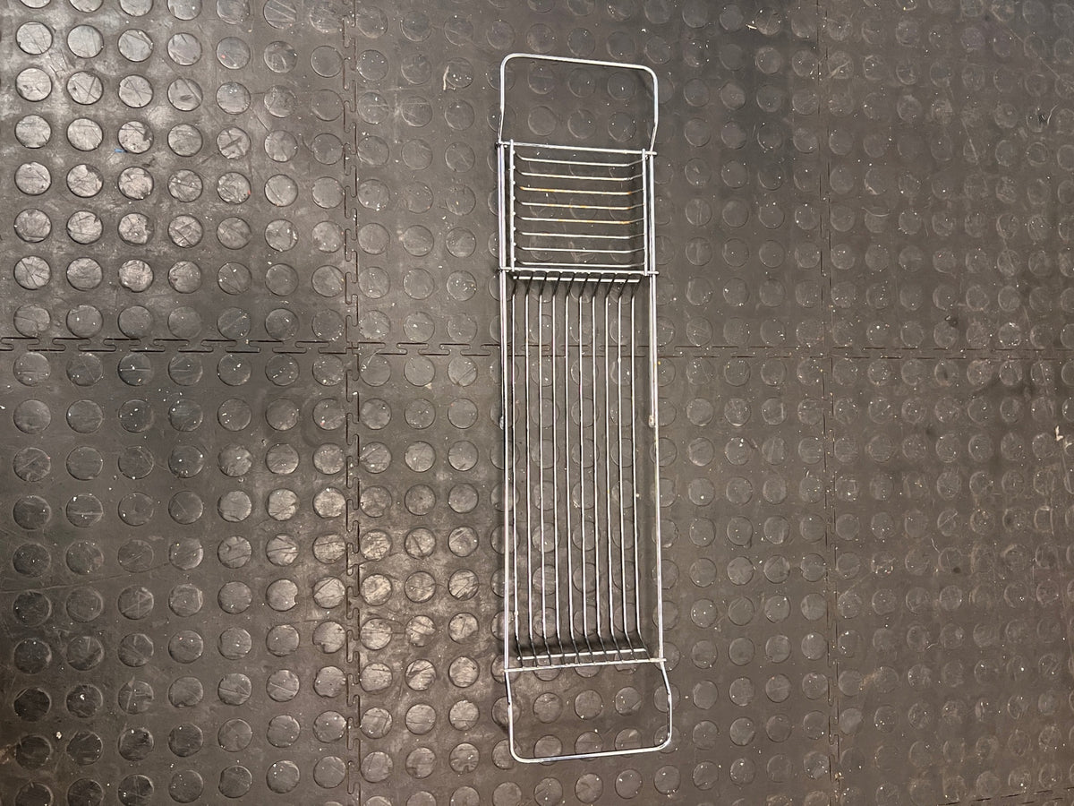 Silver Wire Metal Bath Tray Bridge – main front view