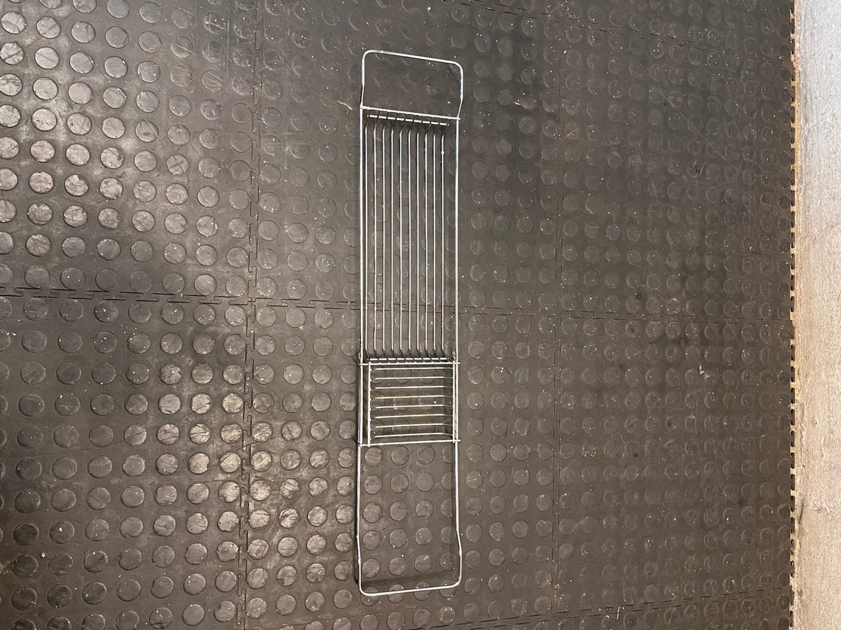 Silver Wire Metal Bath Tray Bridge – top view