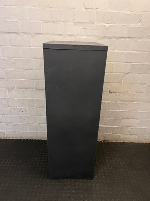 Grey 4-Drawer Metal Filing Cabinet – back view