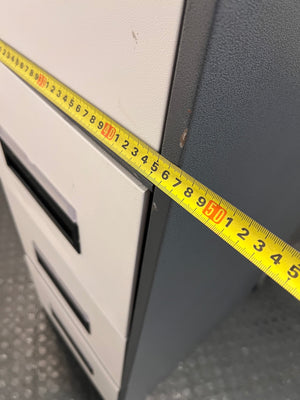 Grey 4-Drawer Metal Filing Cabinet – width measurement