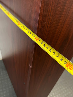 5-Tier Mahogany Finish Bookshelf – depth measurement