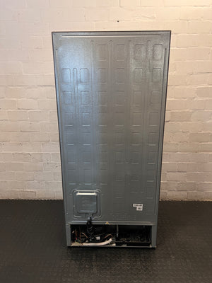 Hisense Brushed Steel Fridge Freezer with Water Dispenser – back view