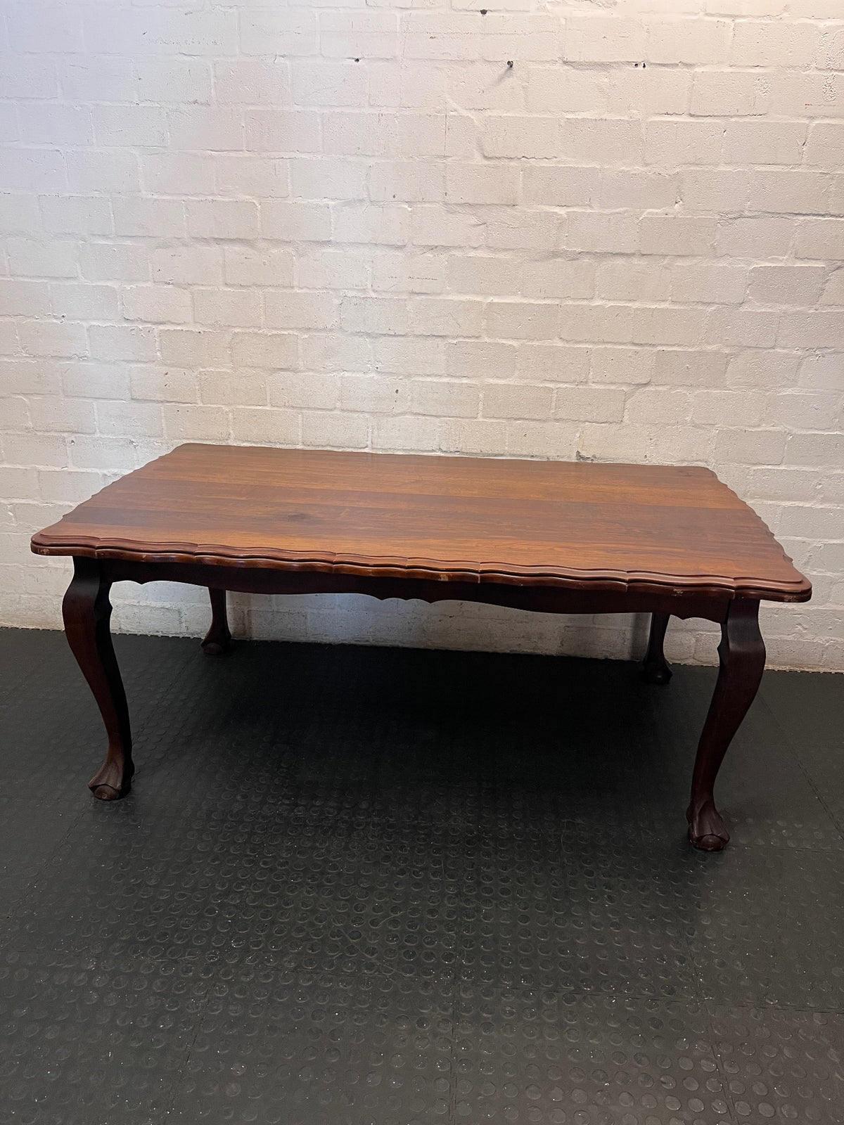 Classic Wooden Dining Table with Ball and Claw Feet – main front view