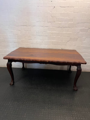 Classic Wooden Dining Table with Ball and Claw Feet – main front view
