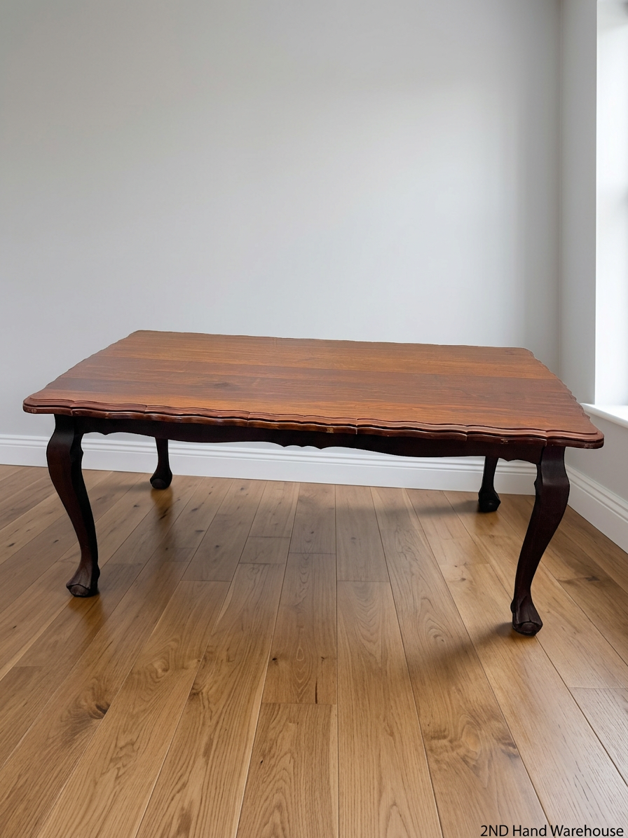 Classic Wooden Dining Table with Ball and Claw Feet – styled product image