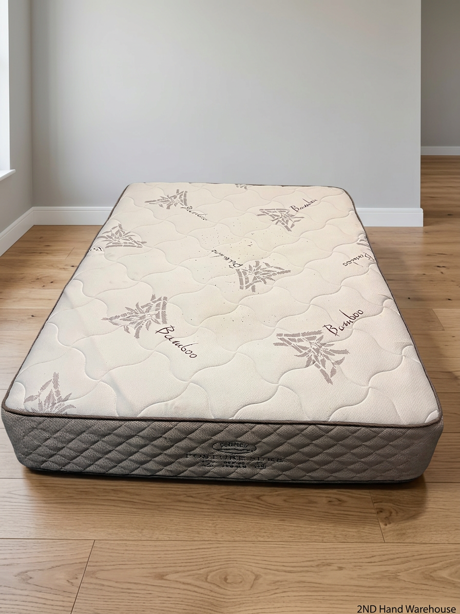 Durapedic Bamboo Double Mattress with Grey Quilted Sides – styled product image