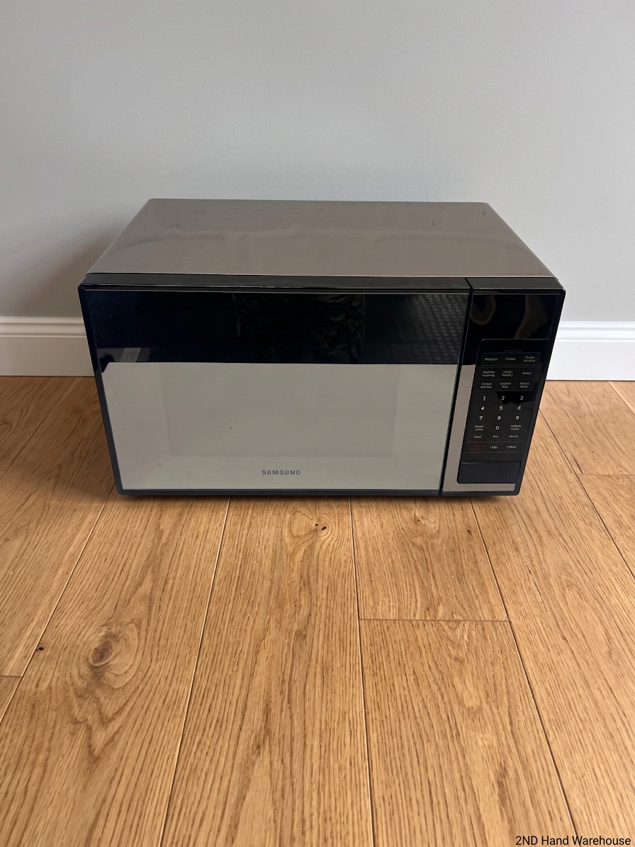 Samsung Mirrored Black Microwave – styled product image