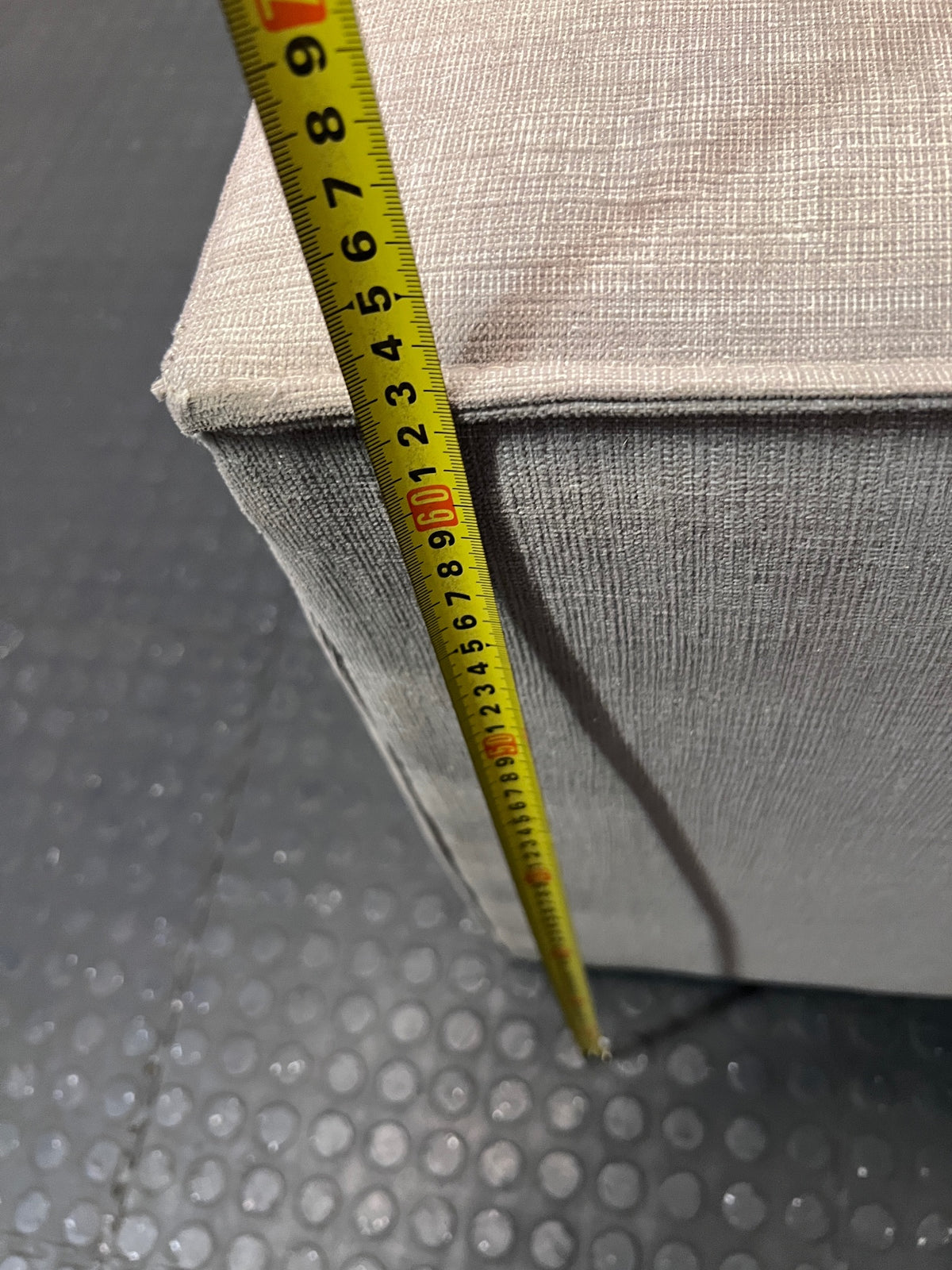 Modern Grey Fabric Sleeper Couch – height measurement