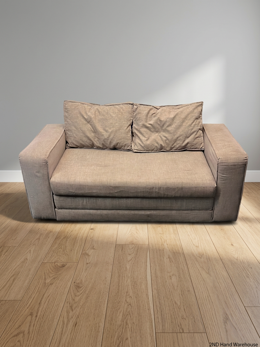 Modern Grey Fabric Sleeper Couch – styled product image