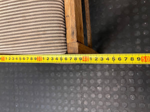 High Back Wooden Dining Chair with Pinstripe Seat – depth measurement