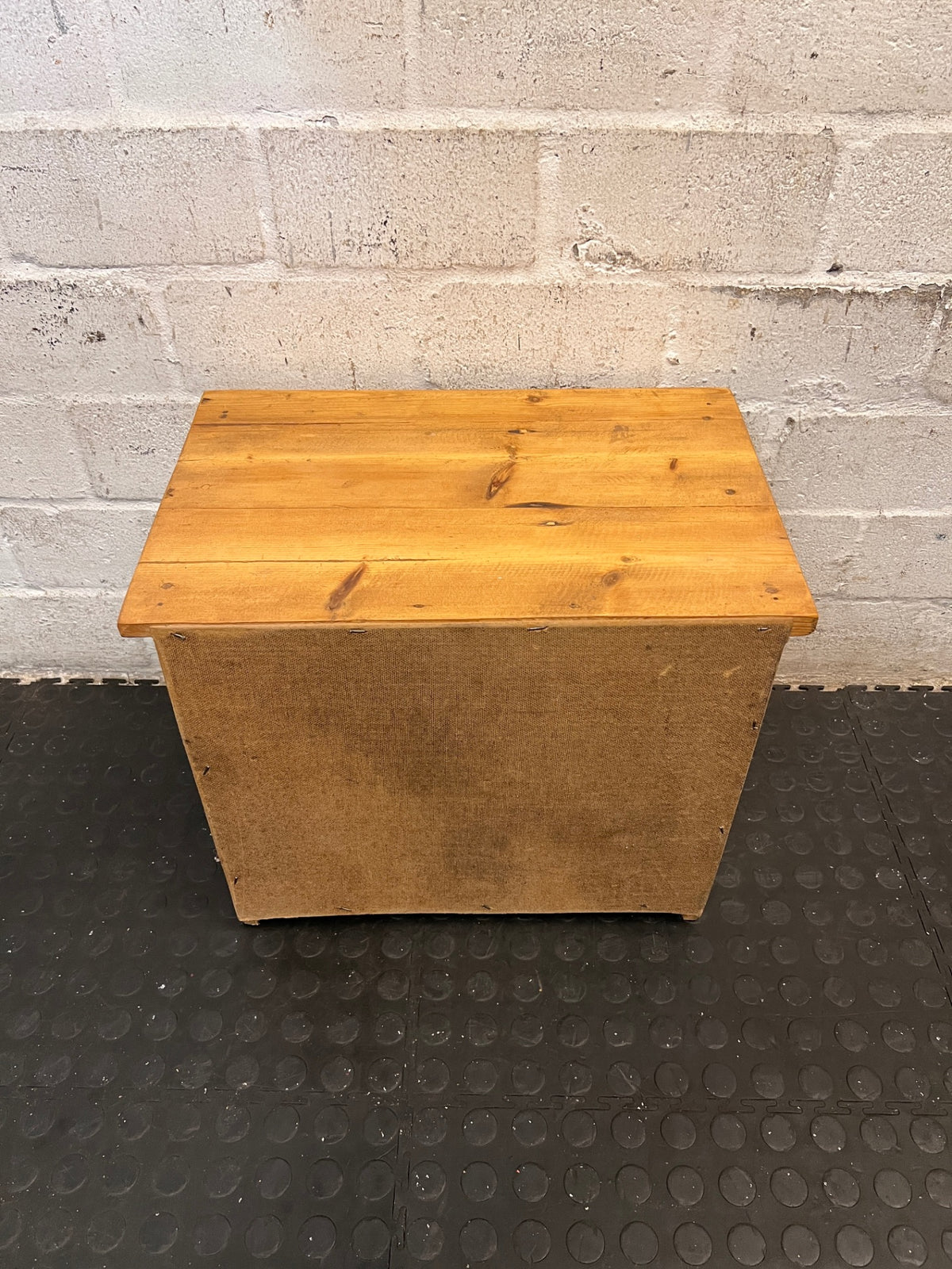 Wooden Bedside Table with Drawer and Open Shelf – back view