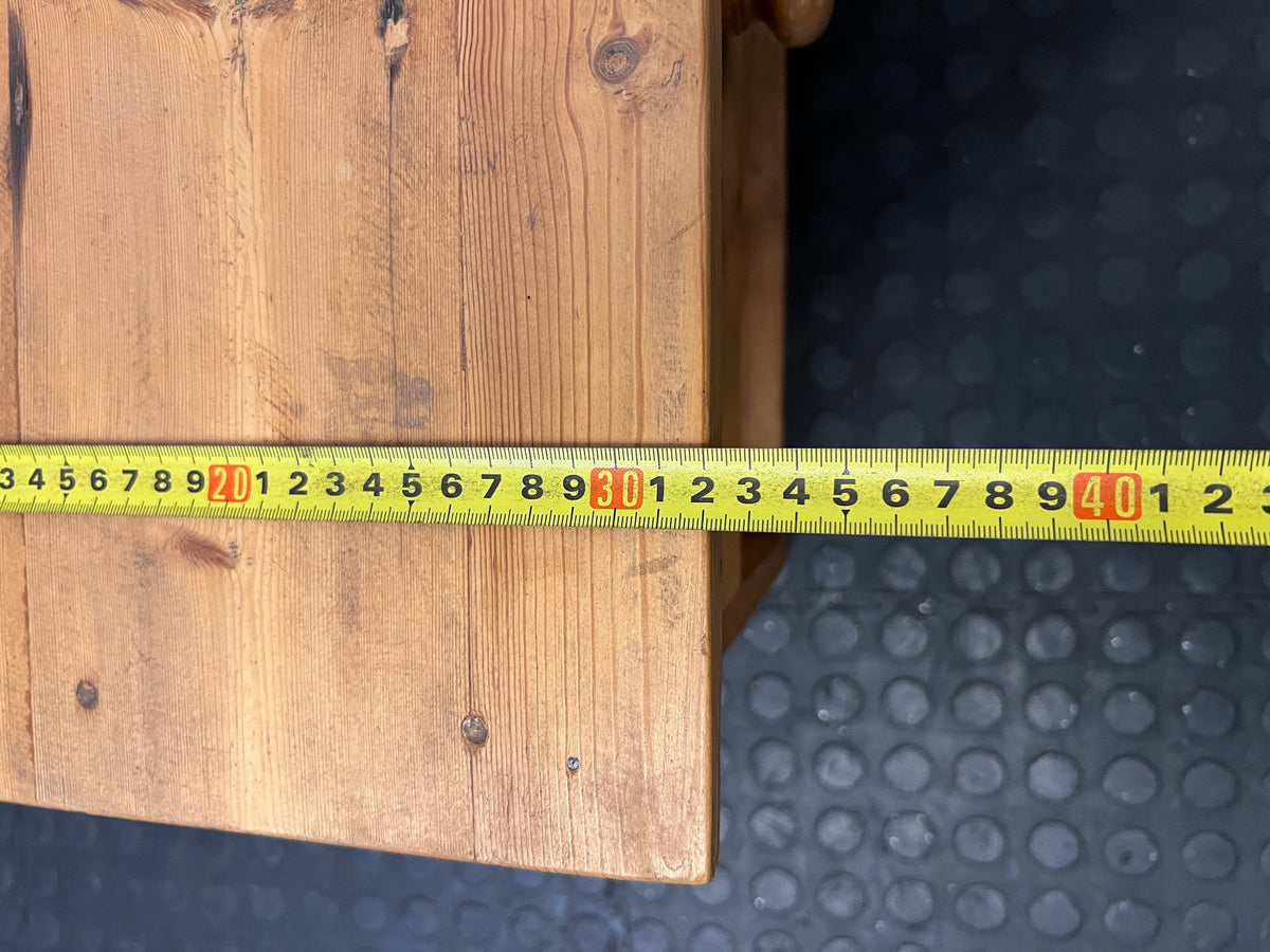 Wooden Bedside Table with Drawer and Open Shelf – depth measurement