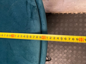 Teal Suede-Look Dining Chair with Black Steel Legs – depth measurement