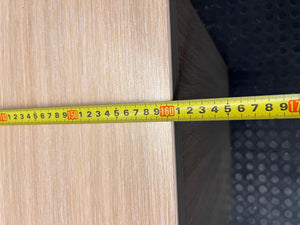 L-Shaped Oak Veneer Office Desk – width measurement