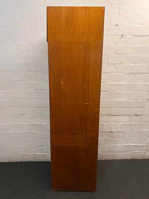 Tall Narrow Wooden Wardrobe with Top Locker – condition detail