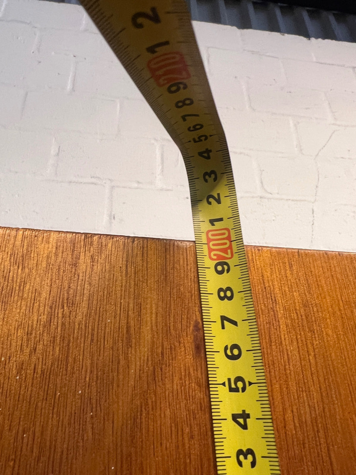 Tall Narrow Wooden Wardrobe with Top Locker – height measurement