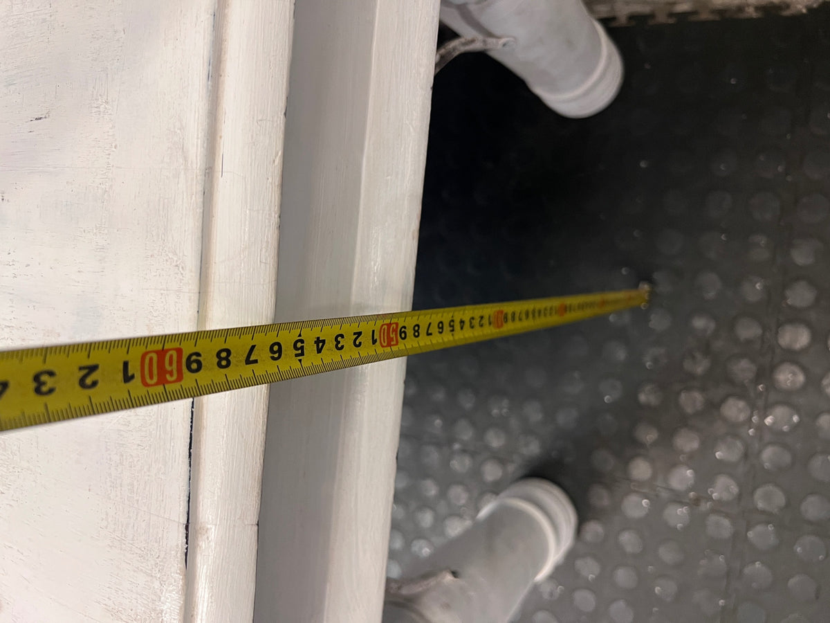 Bali Style White Painted Side Table – height measurement