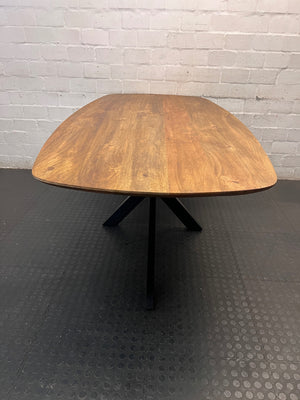 Decofurn Dal Danish Oval Solid Wood Dining Table – back view