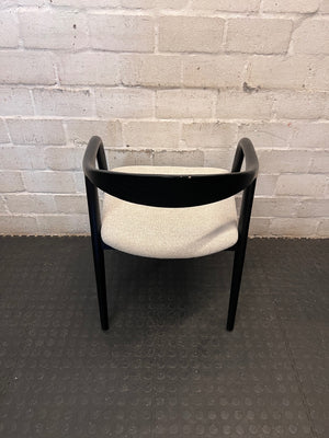 Decofurn Alina Wooden Dining Chair in Black – back view