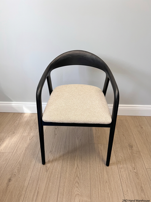 Decofurn Alina Wooden Dining Chair in Black – styled product image