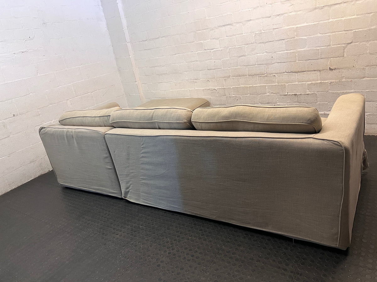 Coricraft Manhattan Slipcover Couch with Right Slouch – condition detail